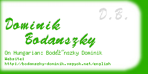 dominik bodanszky business card